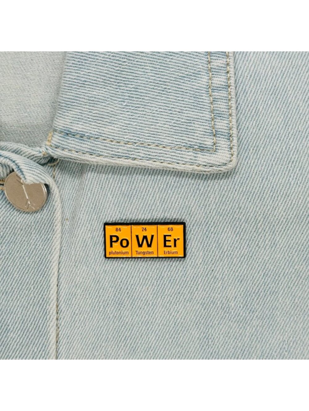 ✨New Oz Enamel Pin POWER Scientists for Science Periodic Table Elements Orange✨